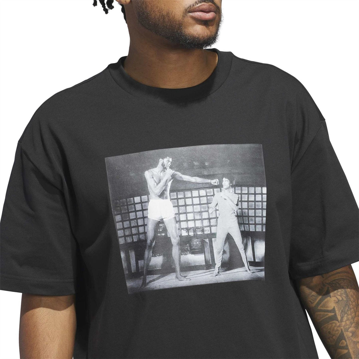 adidas Bruce Lee Kick Cotton Short Sleeve Oversized Fit T-Shirt