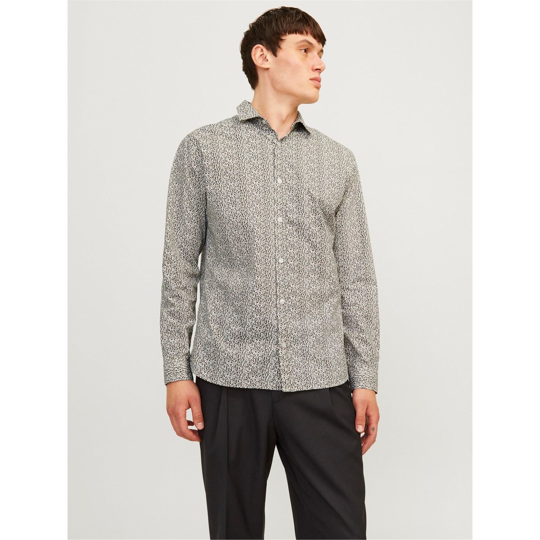 Jack and Jones All Over Print Slim Fit Dress Shirt