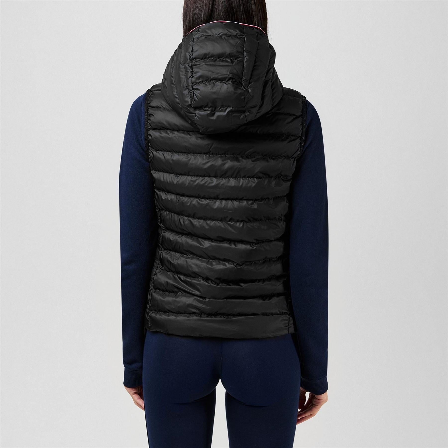Tommy Hilfiger Heritage Low Down Duck Down Detachable Hood Sleeveless Short Puffer Jacket