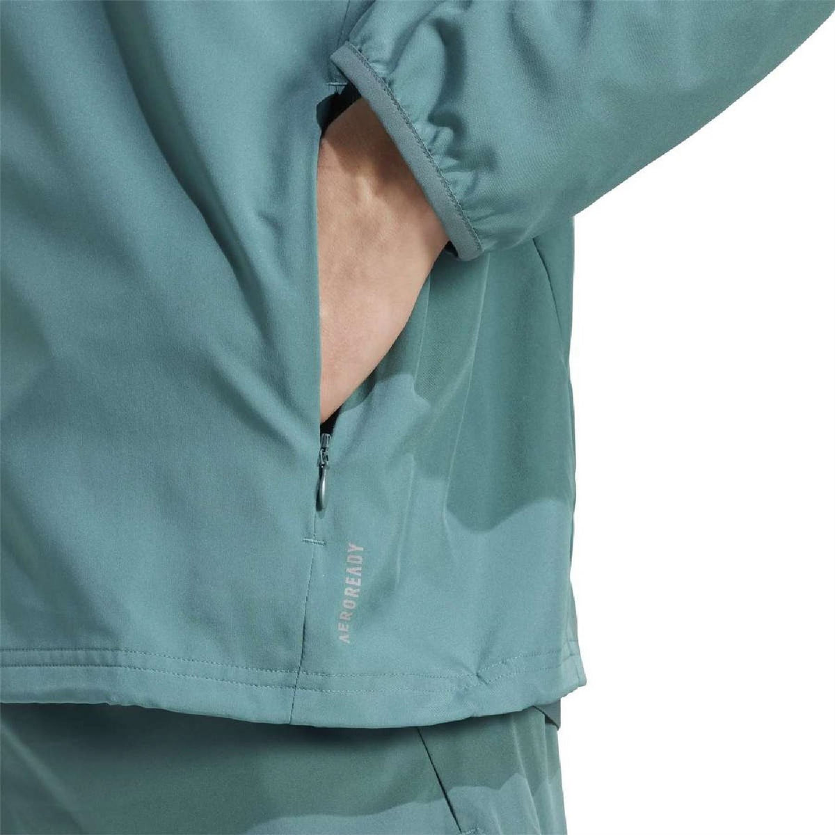 adidas Run It Full Zip Aeroready Hooded Long Sleeve Running Jacket