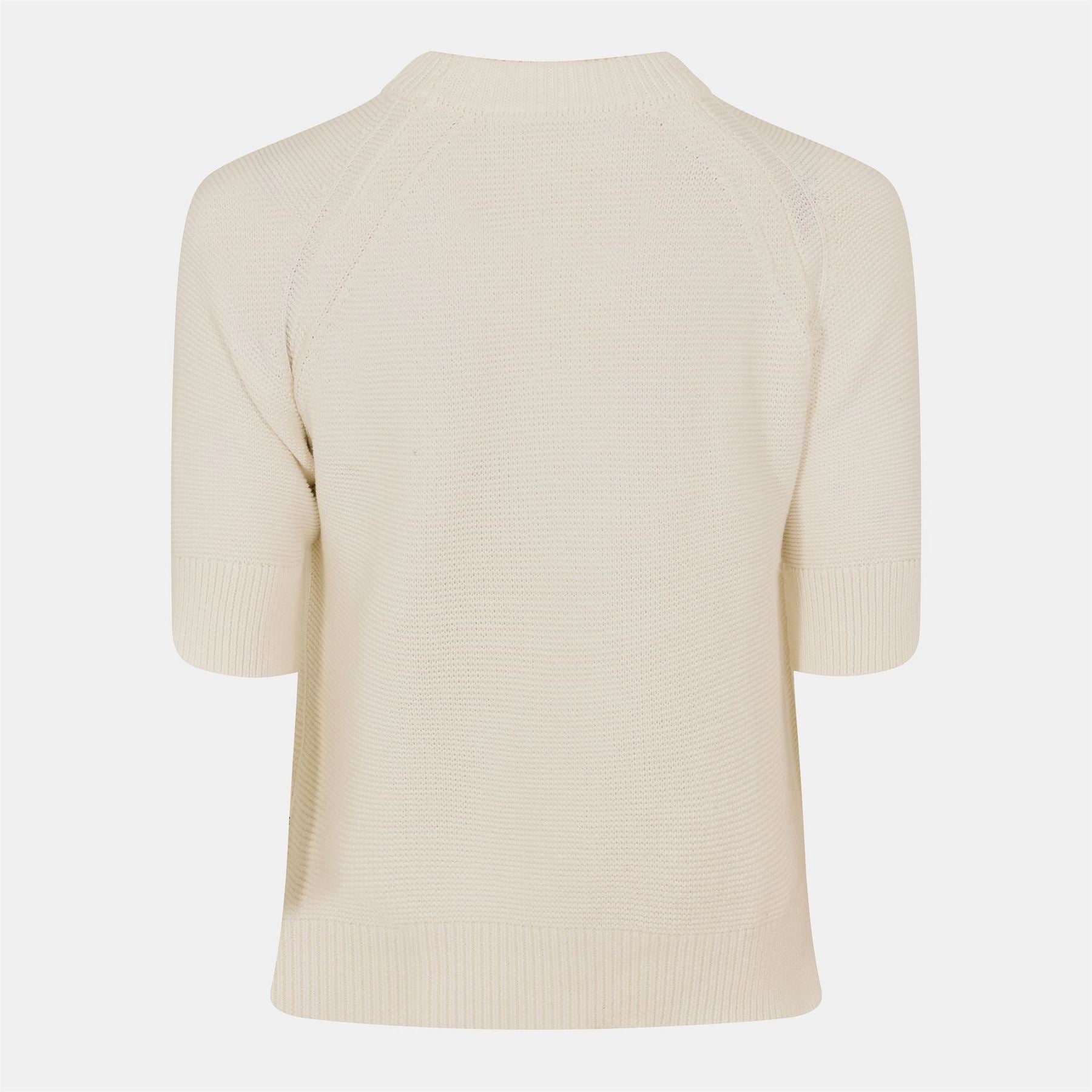 French Connection Relaxed Fit Ribbed Short Sleeve Crew Neck Sweater