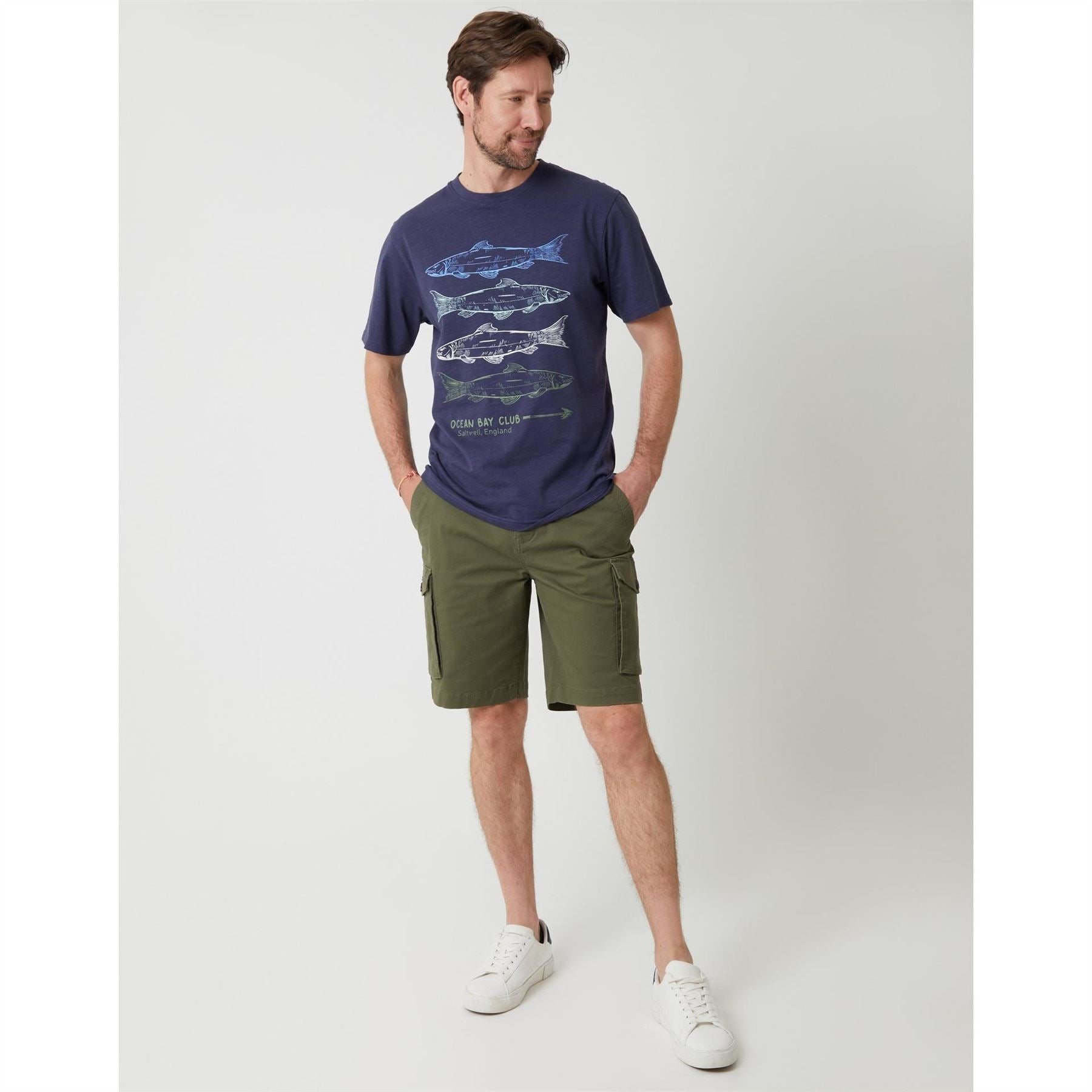 Saltwell Fish Graphic Regular Fit Crew Neck T-Shirt