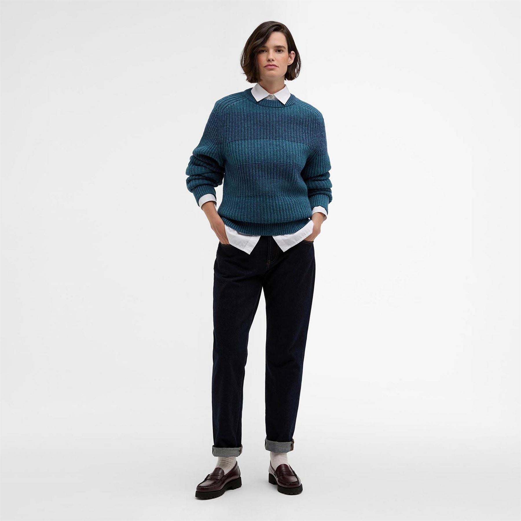 Paul Smith X Barbour Paul Smith Saddle Crew Neck Jumper