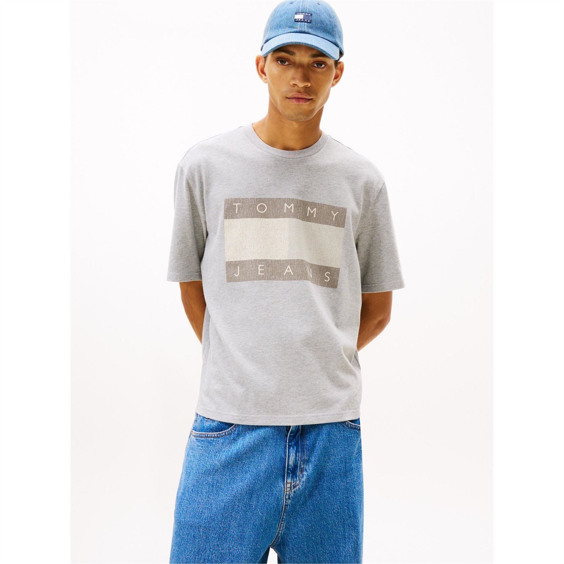 Tommy Jeans Printed Logo Crew Neck Short Sleeve Jersey T-Shirt