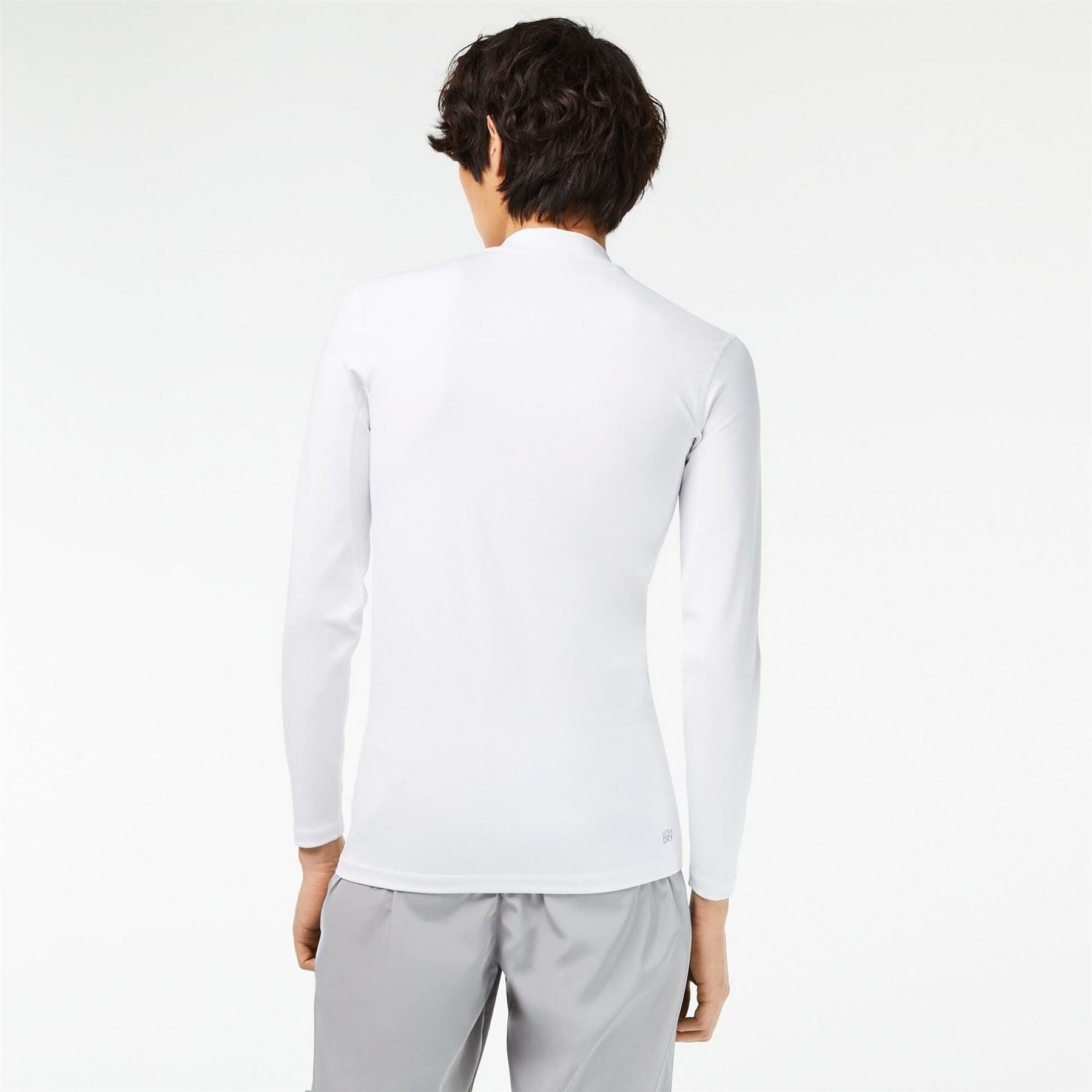 Lacoste Mock Neck Crocodile Print Slim Fit T-Shirt