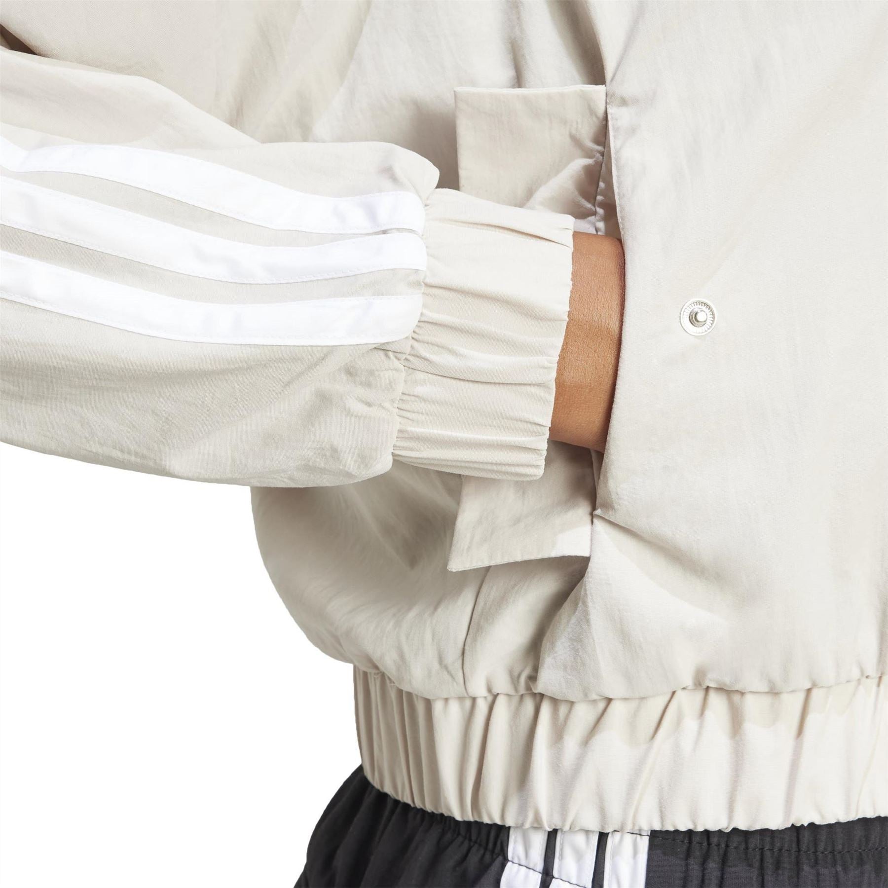 adidas Womens Stripe Woven Bomber Jacket