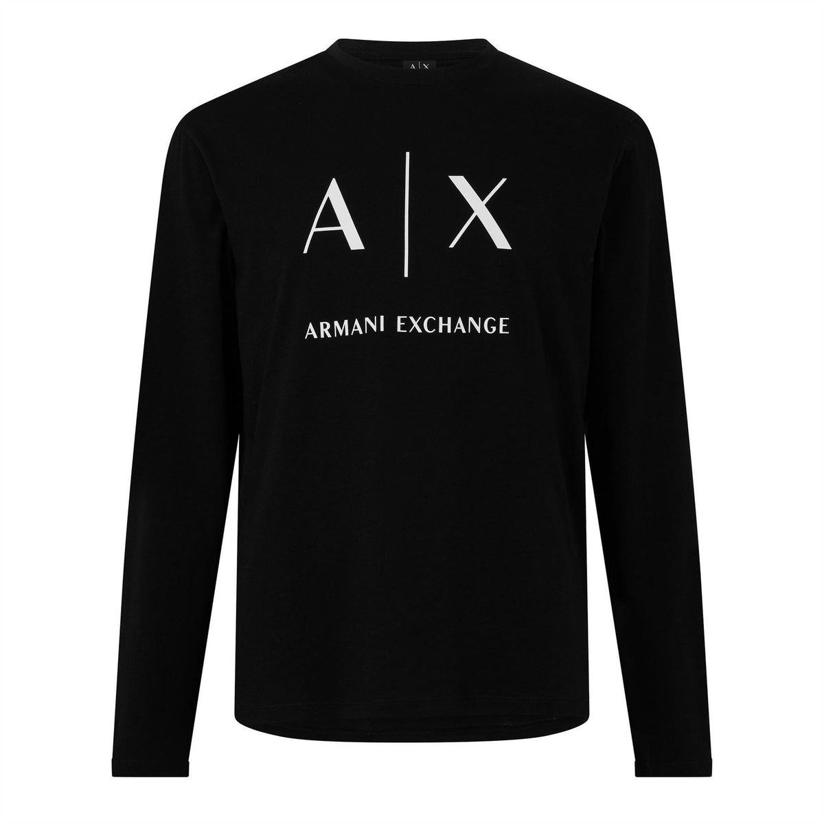 Armani Exchange Exchange Wordmark Crew Neck Long Sleeve T-Shirt