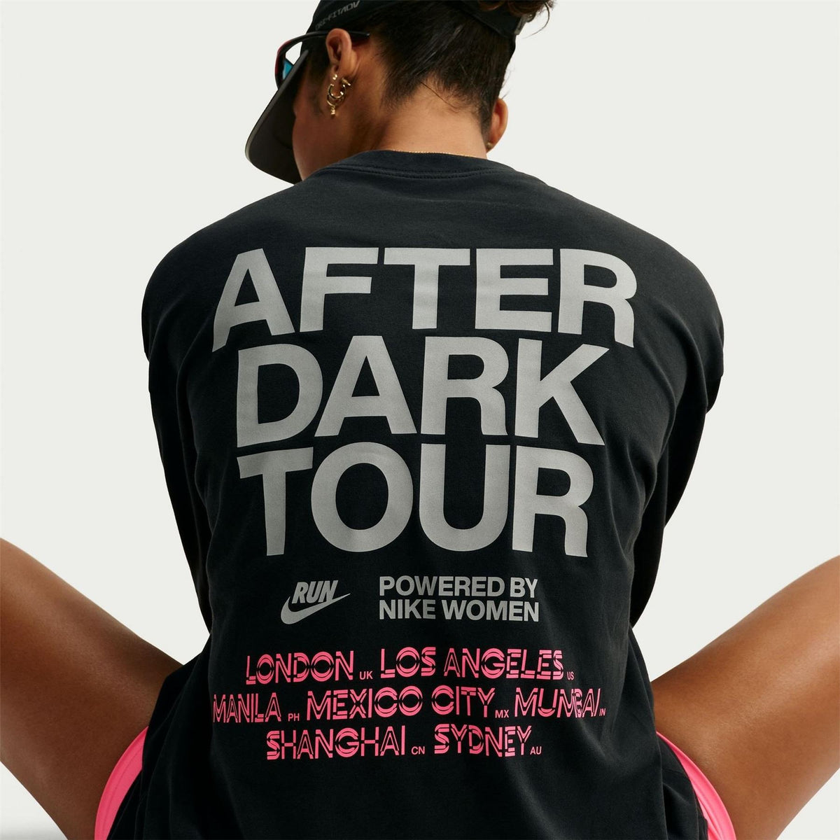Nike After Dark Tour Cotton Oversized Fit Long Sleeve T-Shirt
