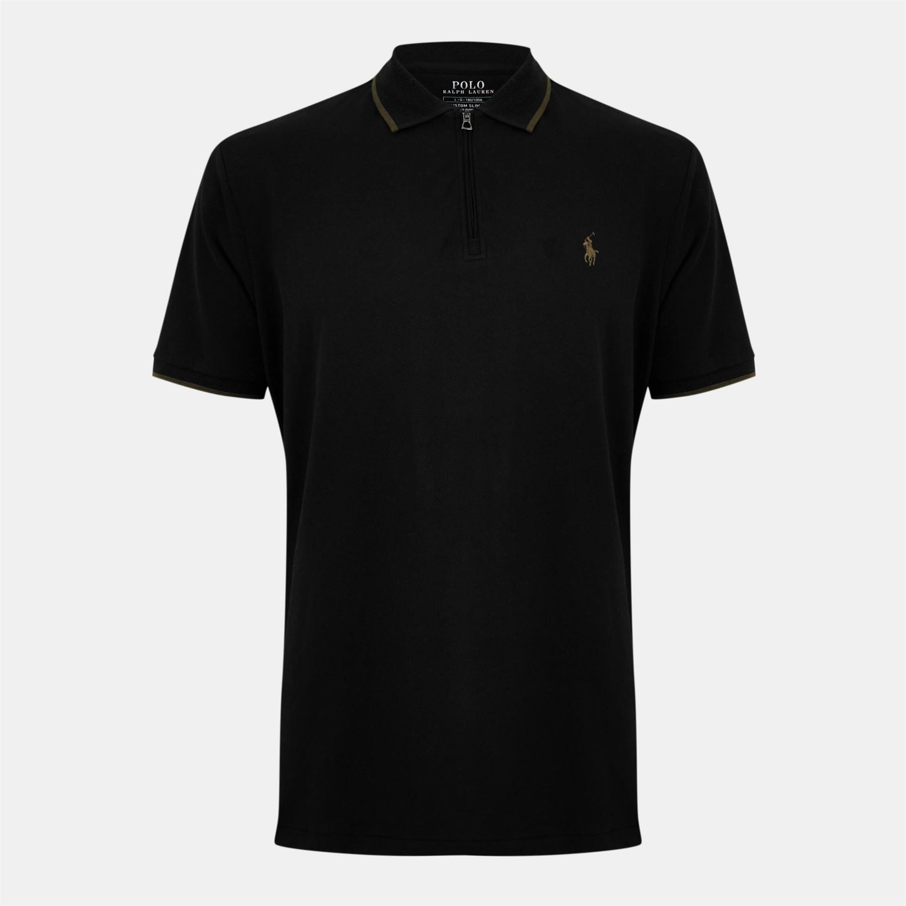 Polo Ralph Lauren Zip Neck Collared Short Sleeve Polo Shirt