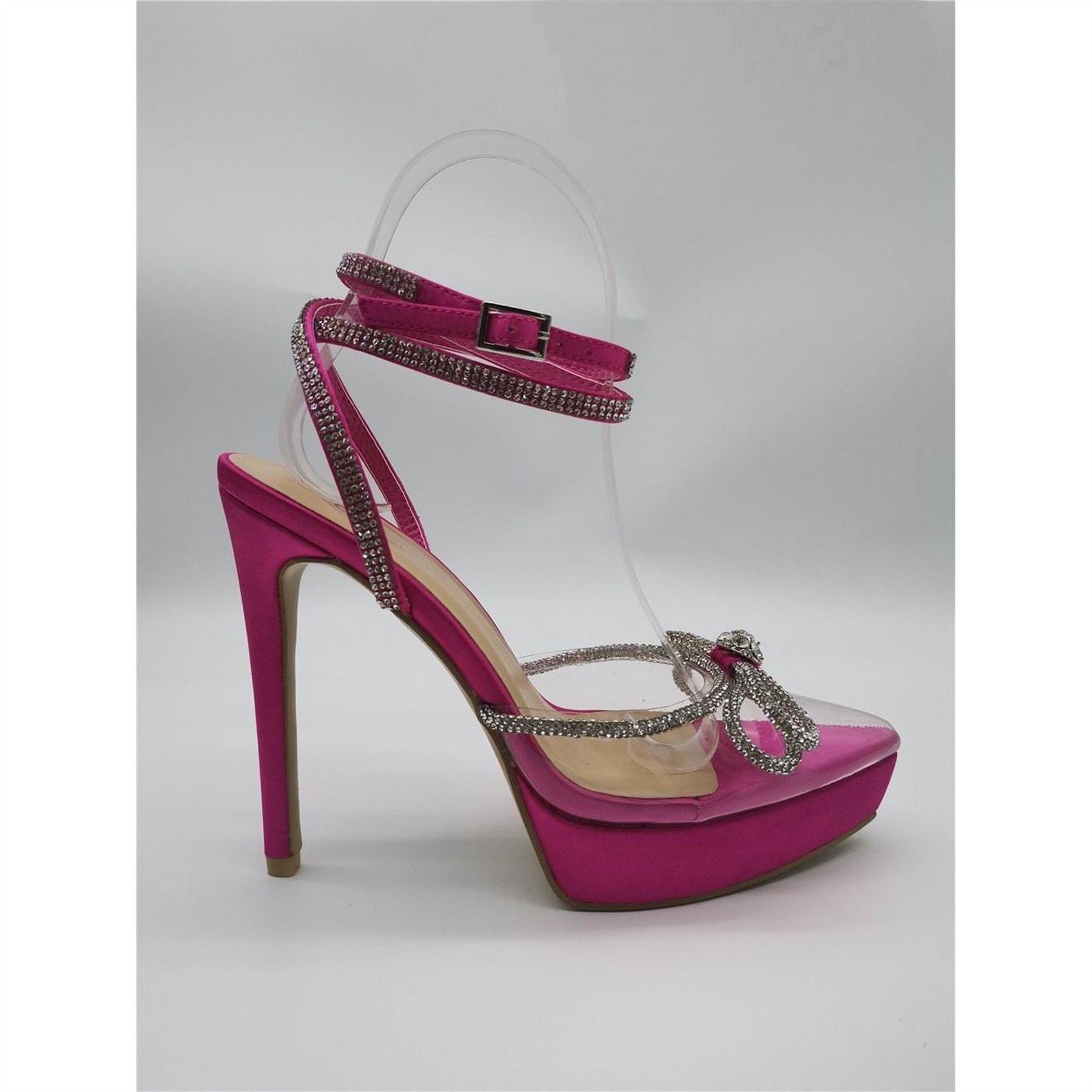 Chic Diamante Platform High Heel Closed Toe Sandals