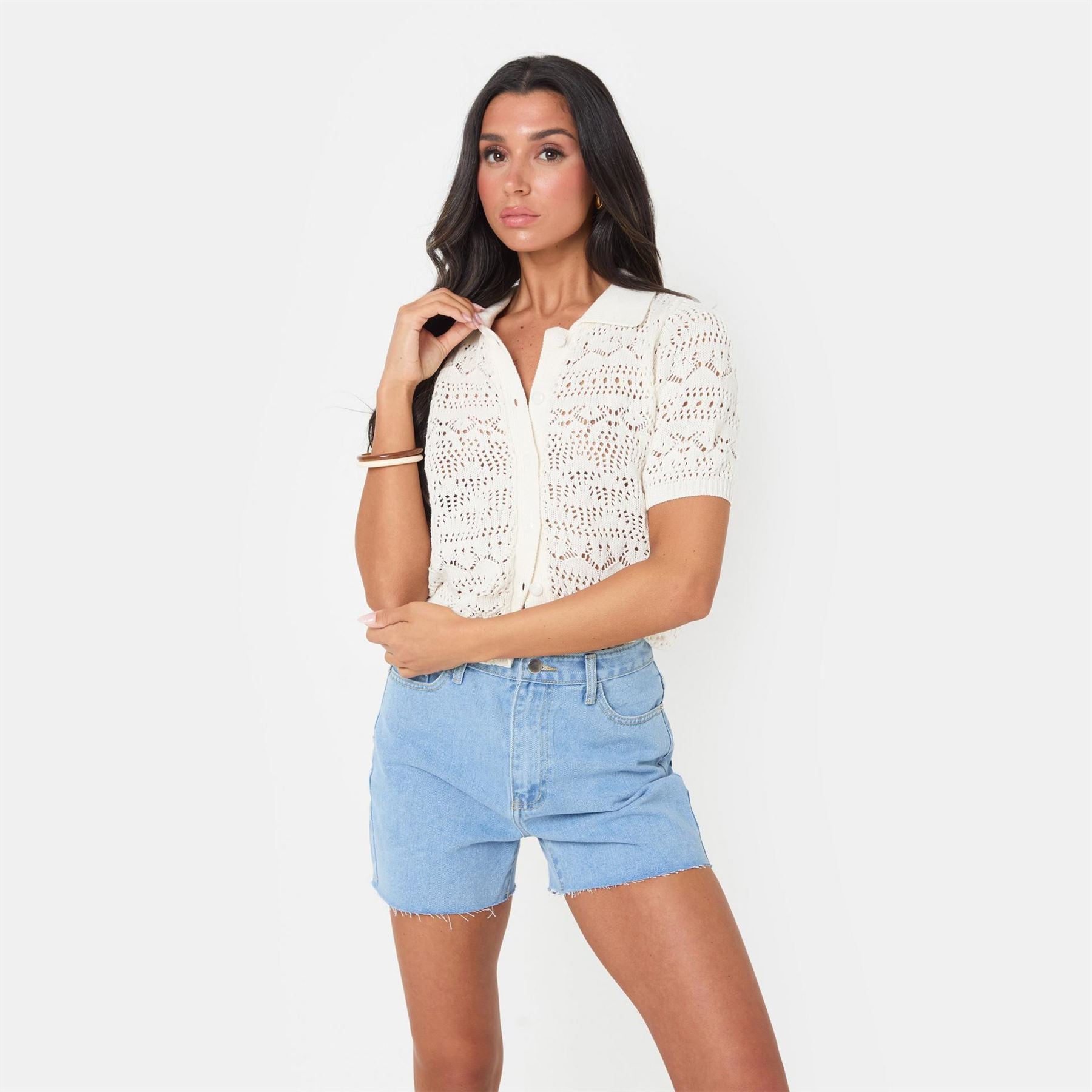 I Saw It First Crochet Lace Top