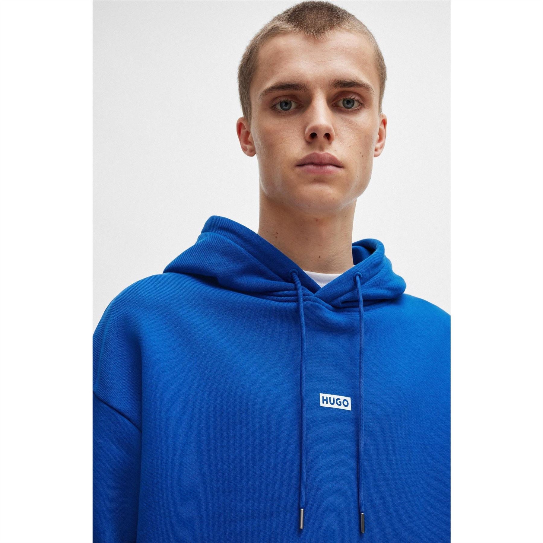 Hugo HUGO Nazardo Drawstring Hoodie with Modern Logo Detail