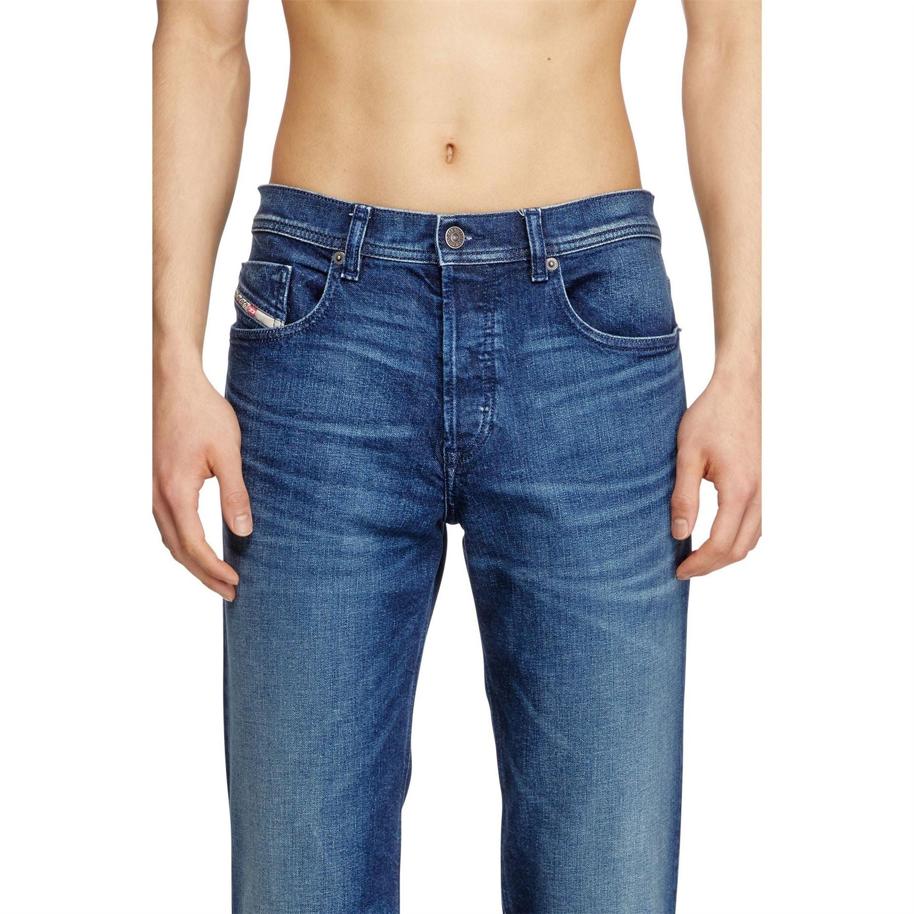 Diesel Five Pocket Tapered Fit Jeans