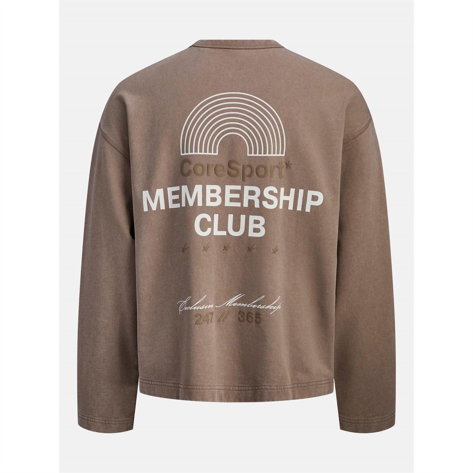 Jack and Jones Athletico Lettering Graphic Long Sleeve Sweatshirt
