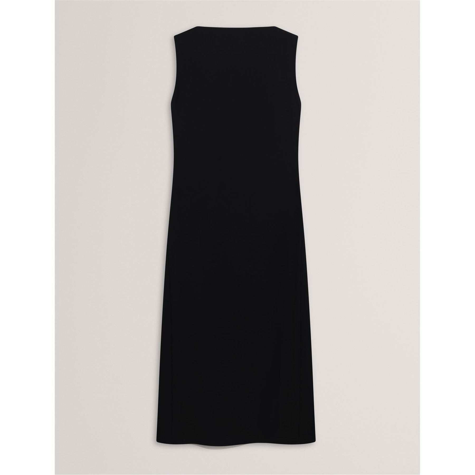 Ted Baker Pleat Sleeveless Midi A-Line Dress