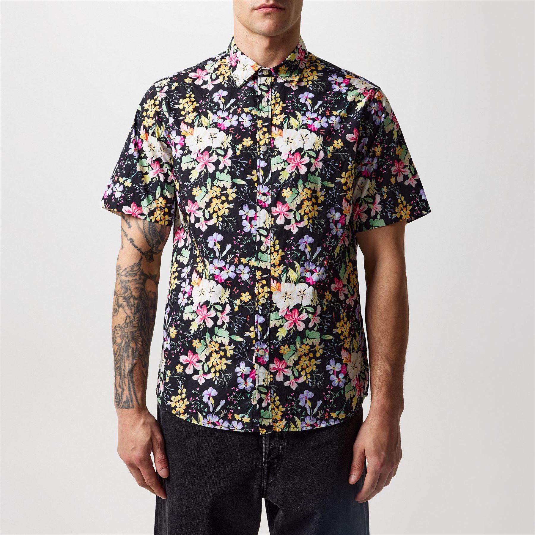 Replay Floral Print Short Sleeve Patterned Shirt