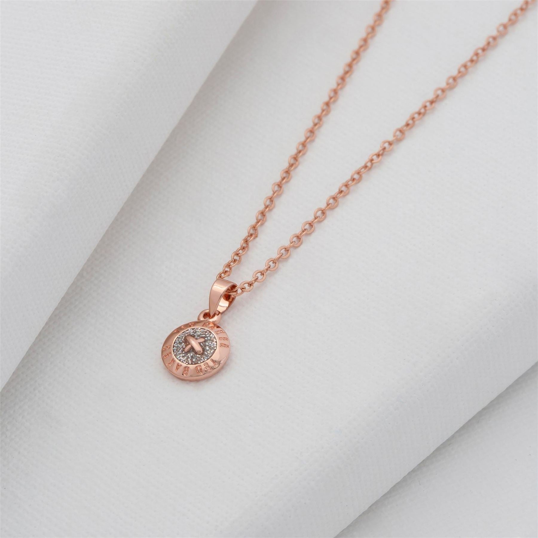 Ted Baker Elvina Pendant Necklace with Engraved Chain