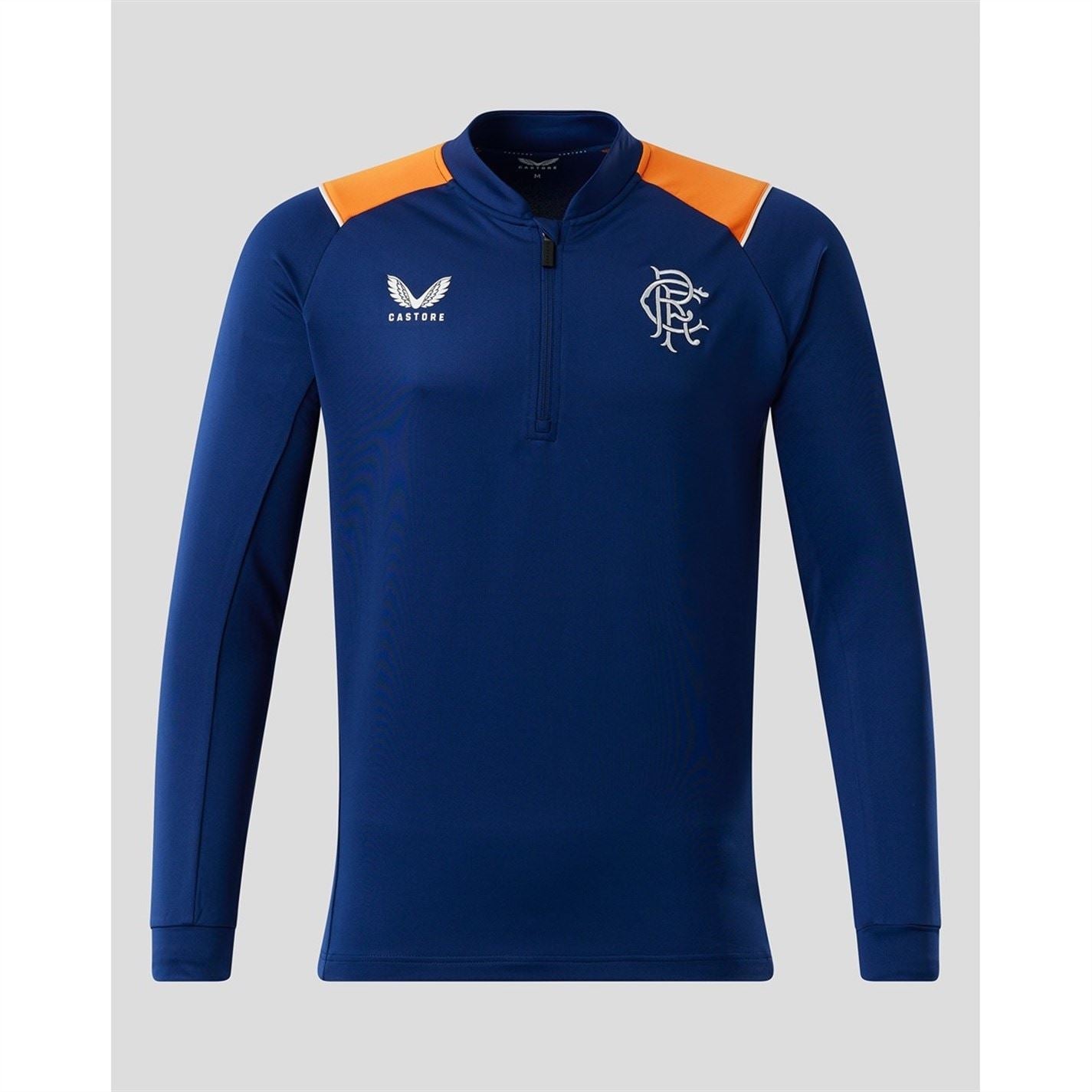 Castore Rangers FC Zip Neck Long Sleeve Sweatshirt
