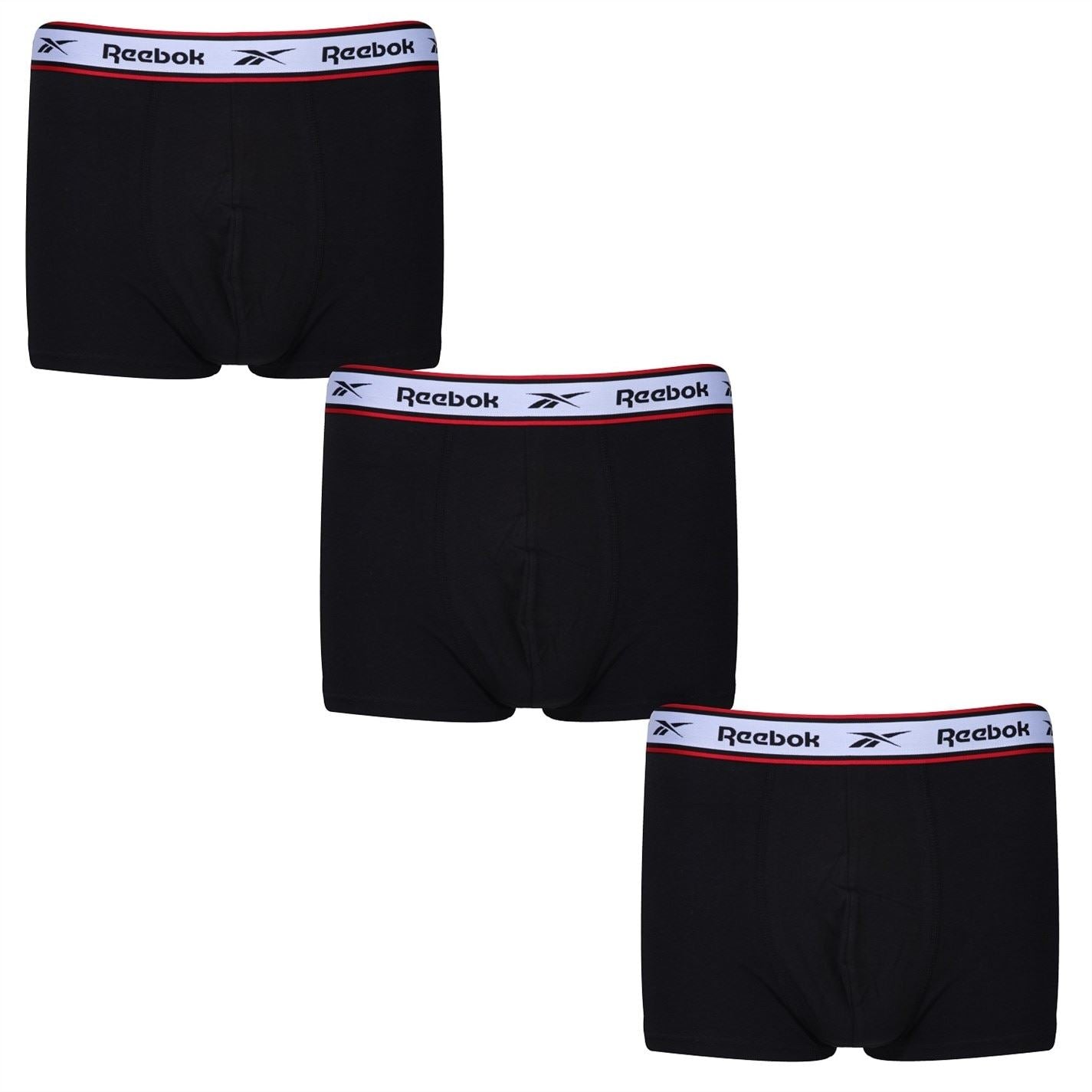 Reebok Mens 3 Pack Boxer Shorts Barlow