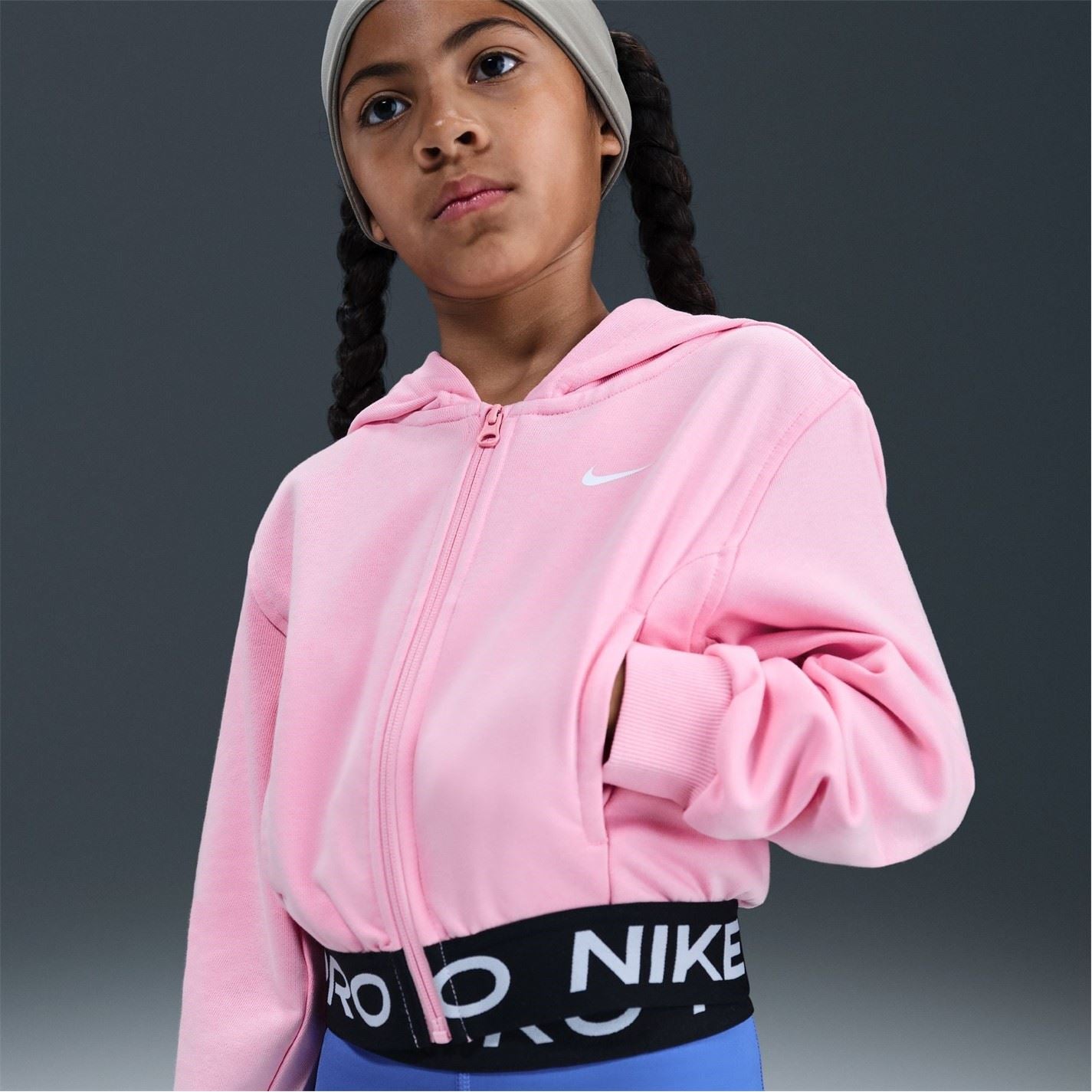 Nike Pro Dri Fit Full Zip Hoodie Juniors