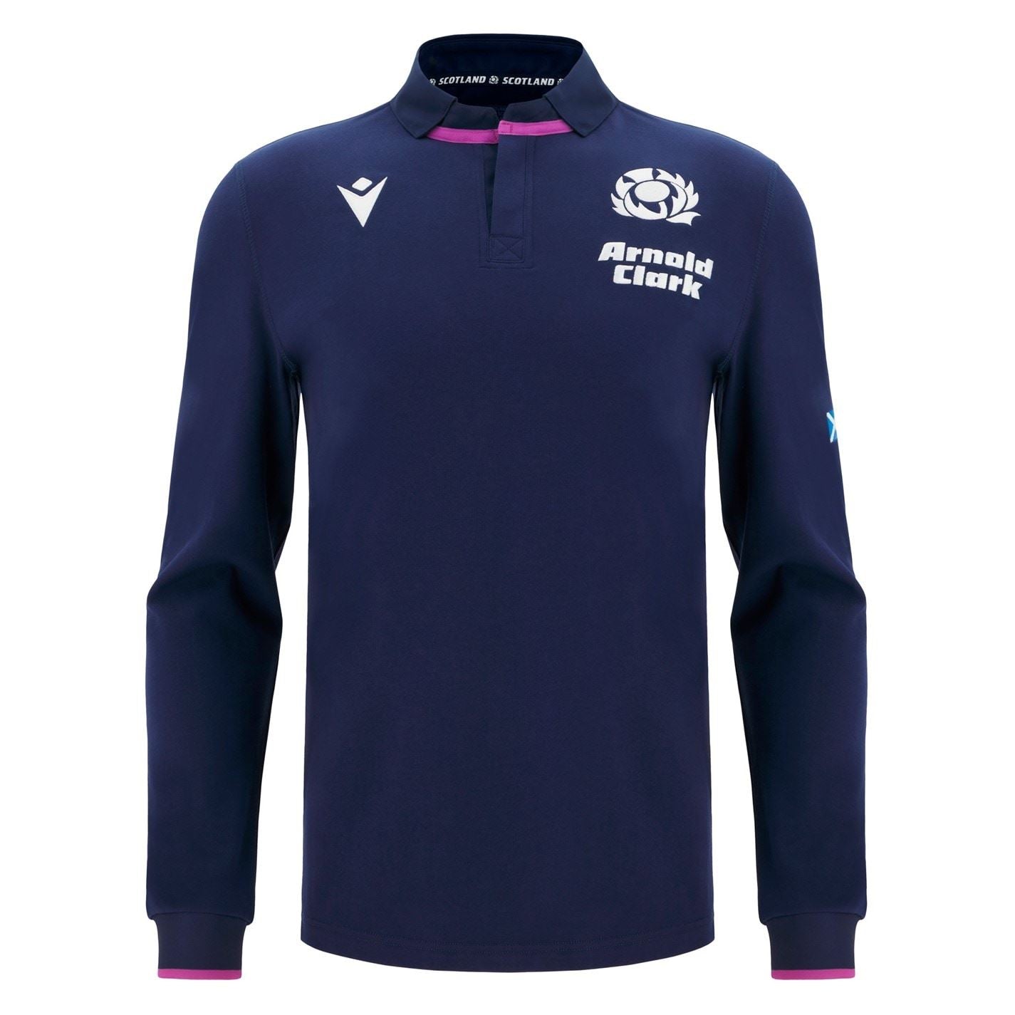 Macron Scotland Rugby Long Sleeve Home Shirt 2025 Adults