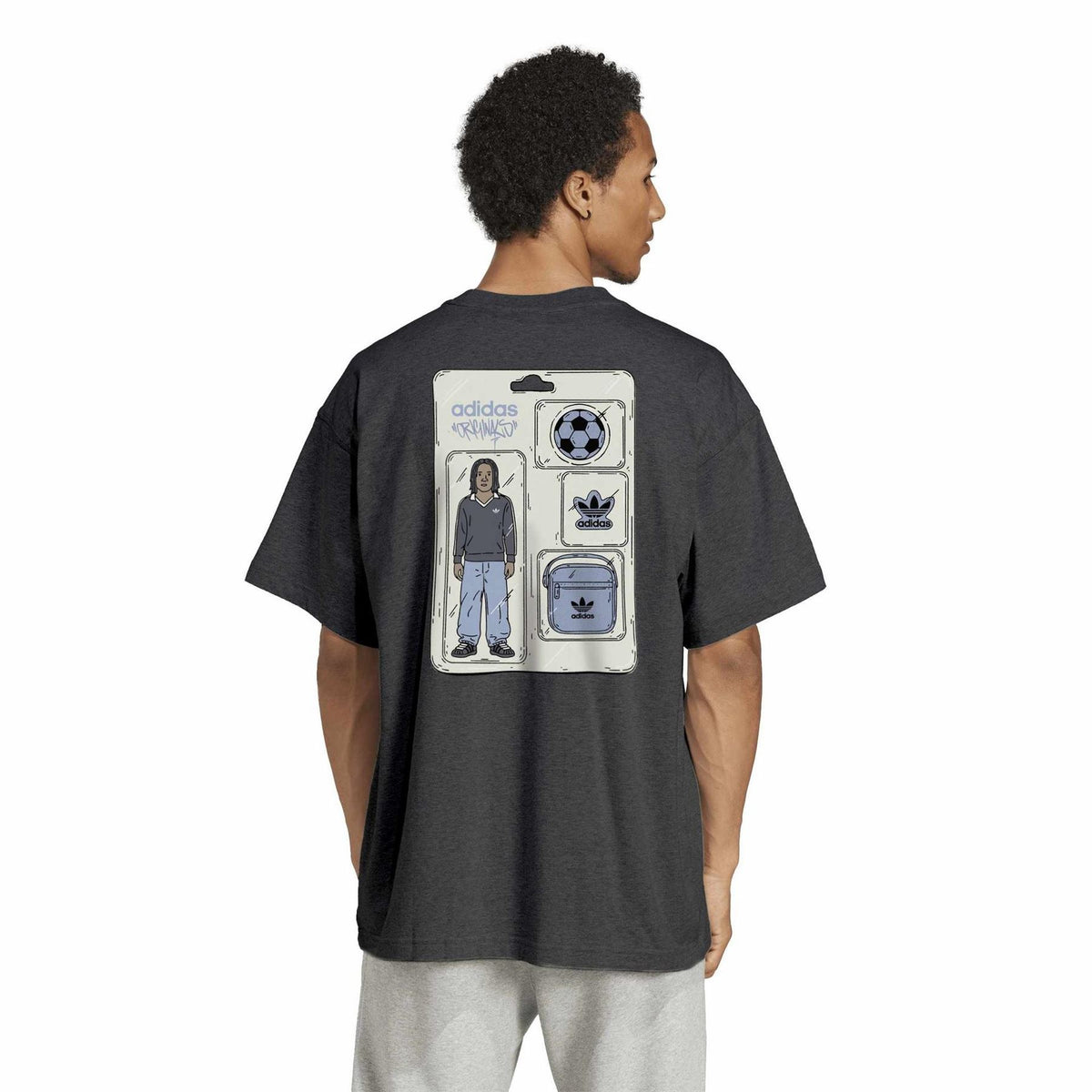 adidas Adi Starter Short Sleeve Cotton Graphic Oversized Fit T-Shirt