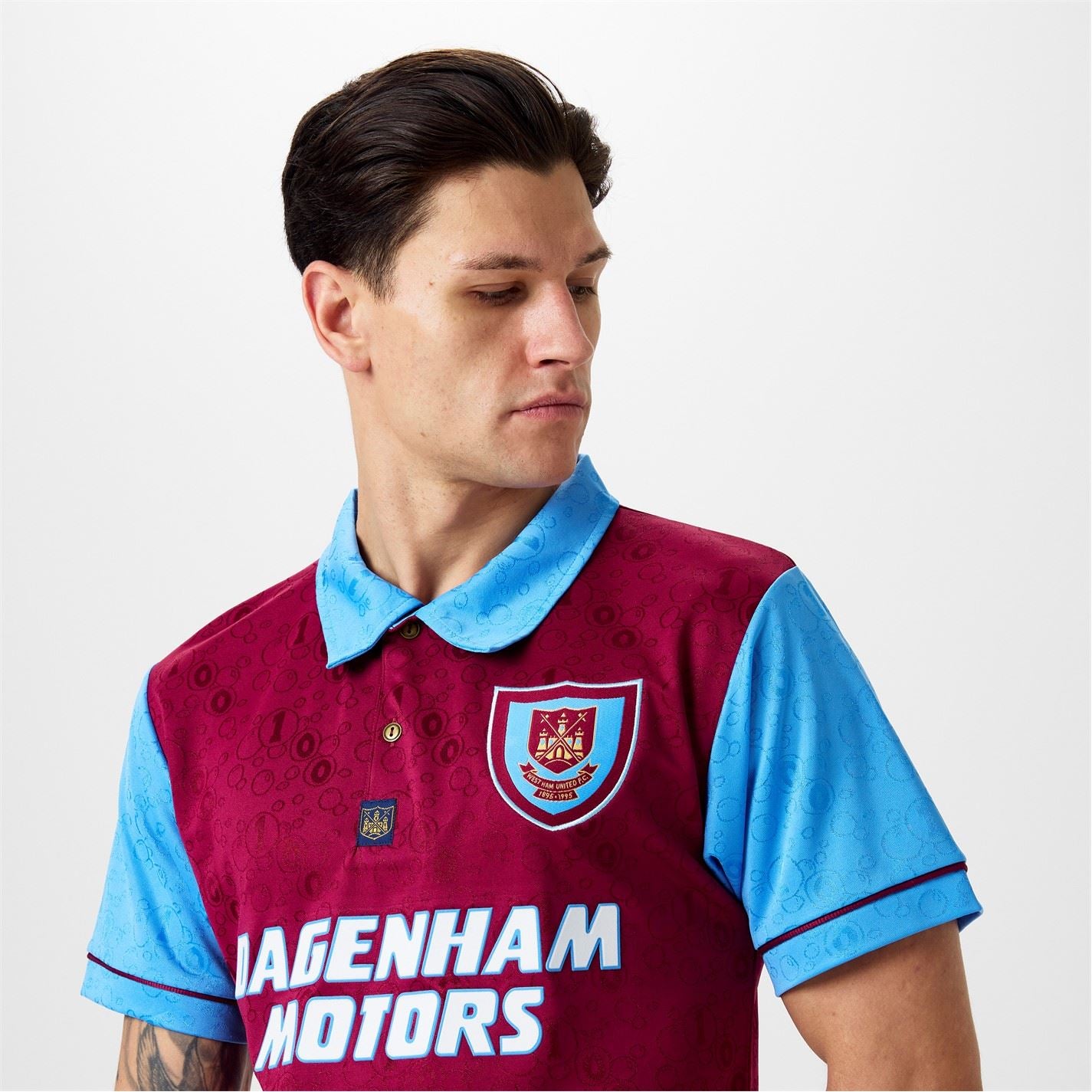 Score Draw West Ham United Home Centenary Shirt 1995 Adults