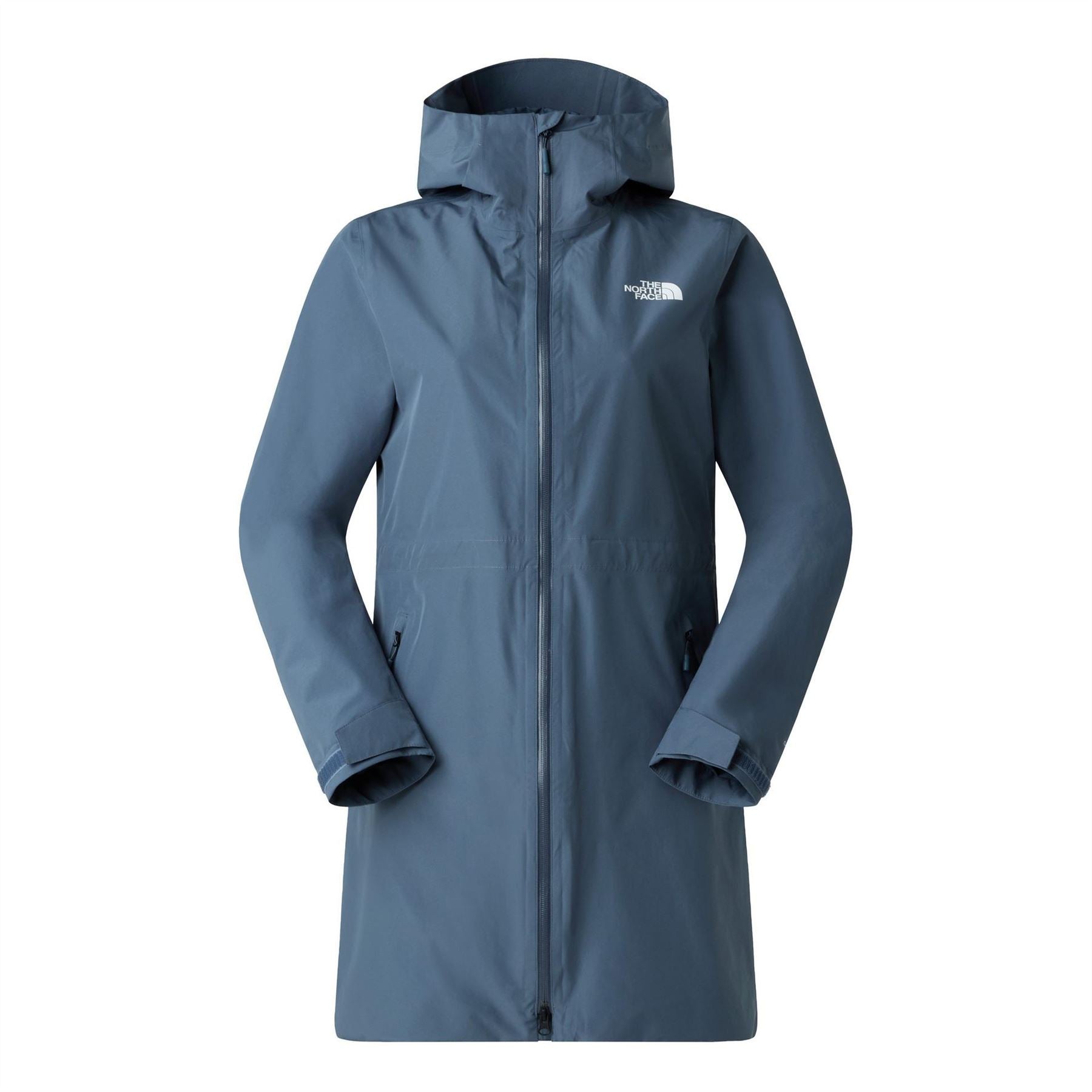 The North Face Hikesteller Hooded Solid Patterned Parka Coat with Zipped Pocket