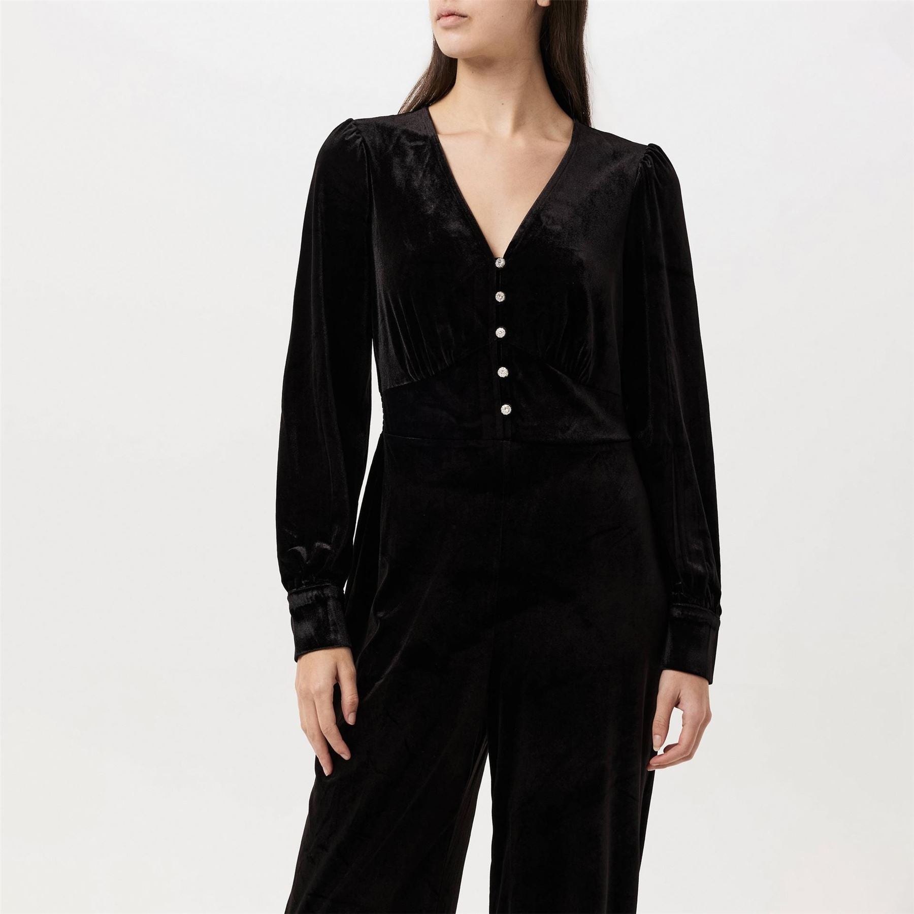 Finery Posie V-Neck Long Sleeve Jumpsuit