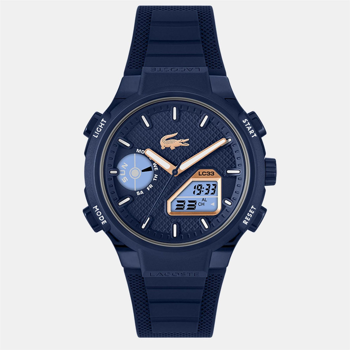 Lacoste Watches Mens Lc33 Silicone Strap Watch