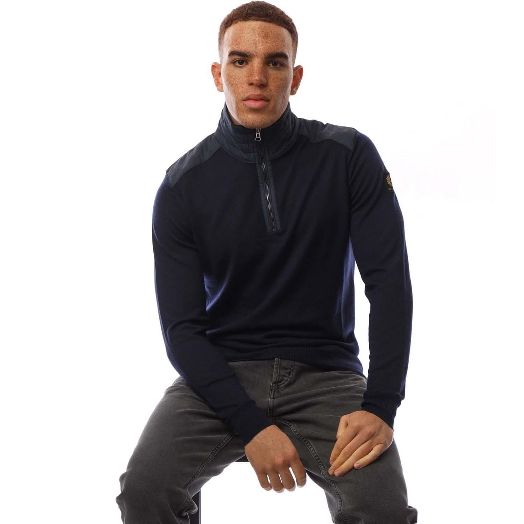 Belstaff Kilmington Quarter Zip Jumper