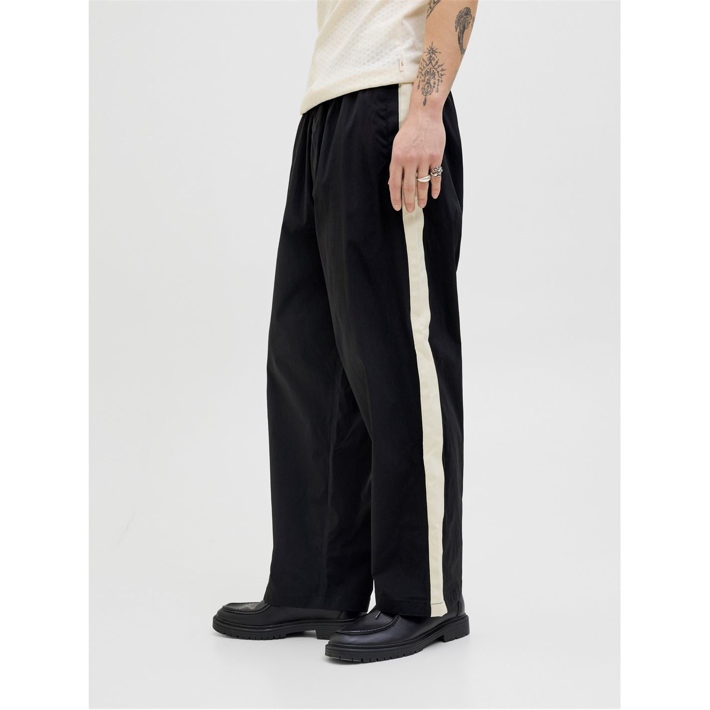 Jack and Jones Owen Stripe Patterned Wide Leg Joggers