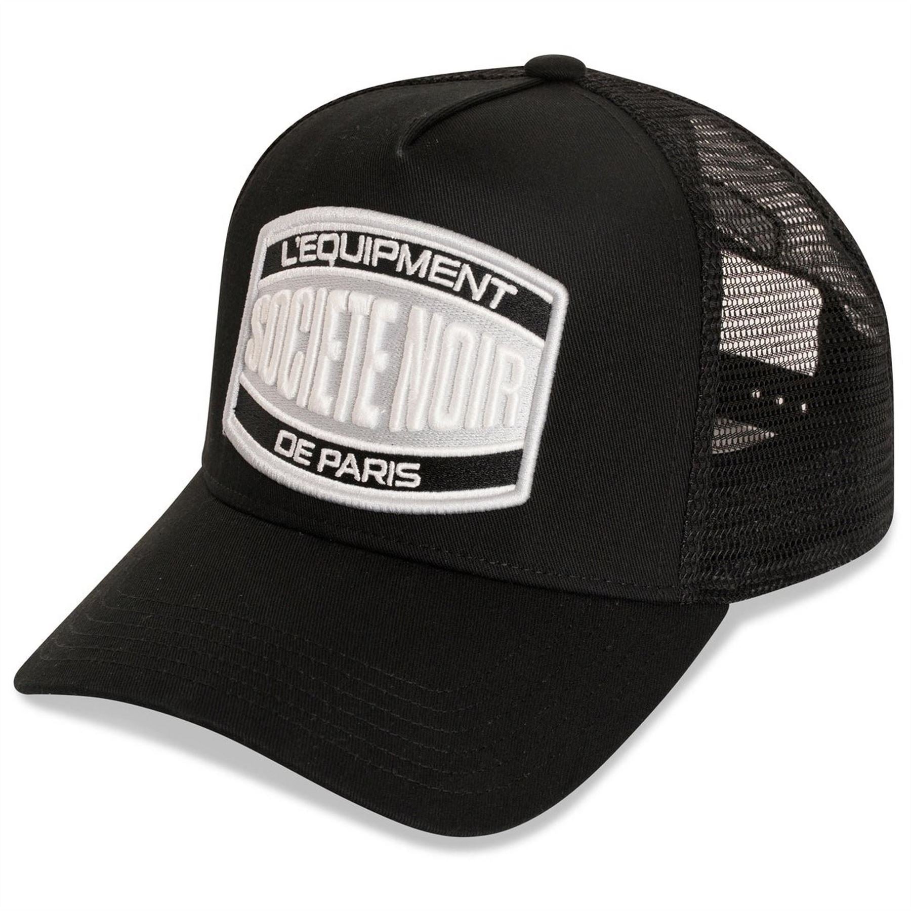 Societe Noir Logo Lettering Adjustable Trucker Cap