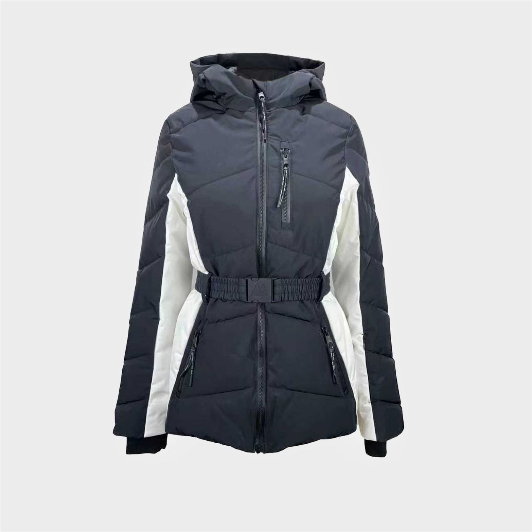 Jack Wills Hooded Color Block Puffer Coat