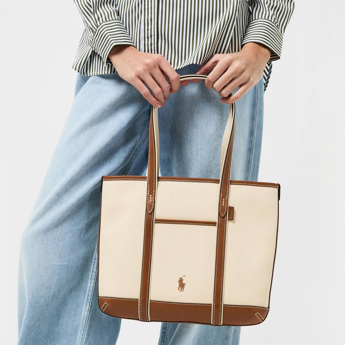 Polo Ralph Lauren Embroidered Rectangle Shape Tote