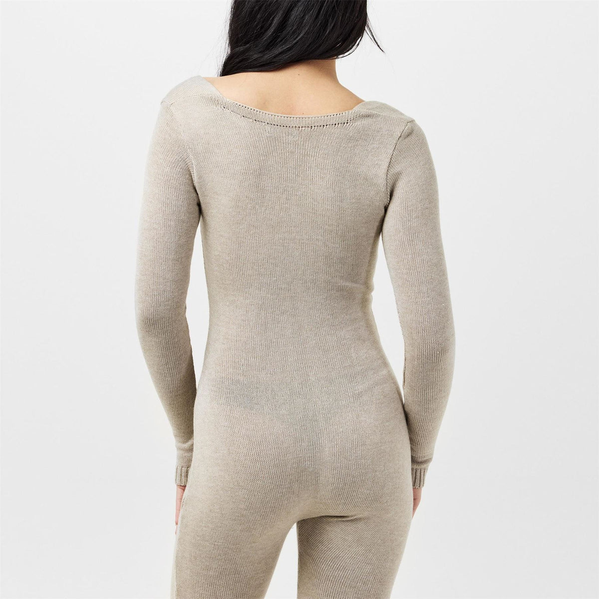 Missy Empire Womens Knitted Long Sleeve Jumpsuit