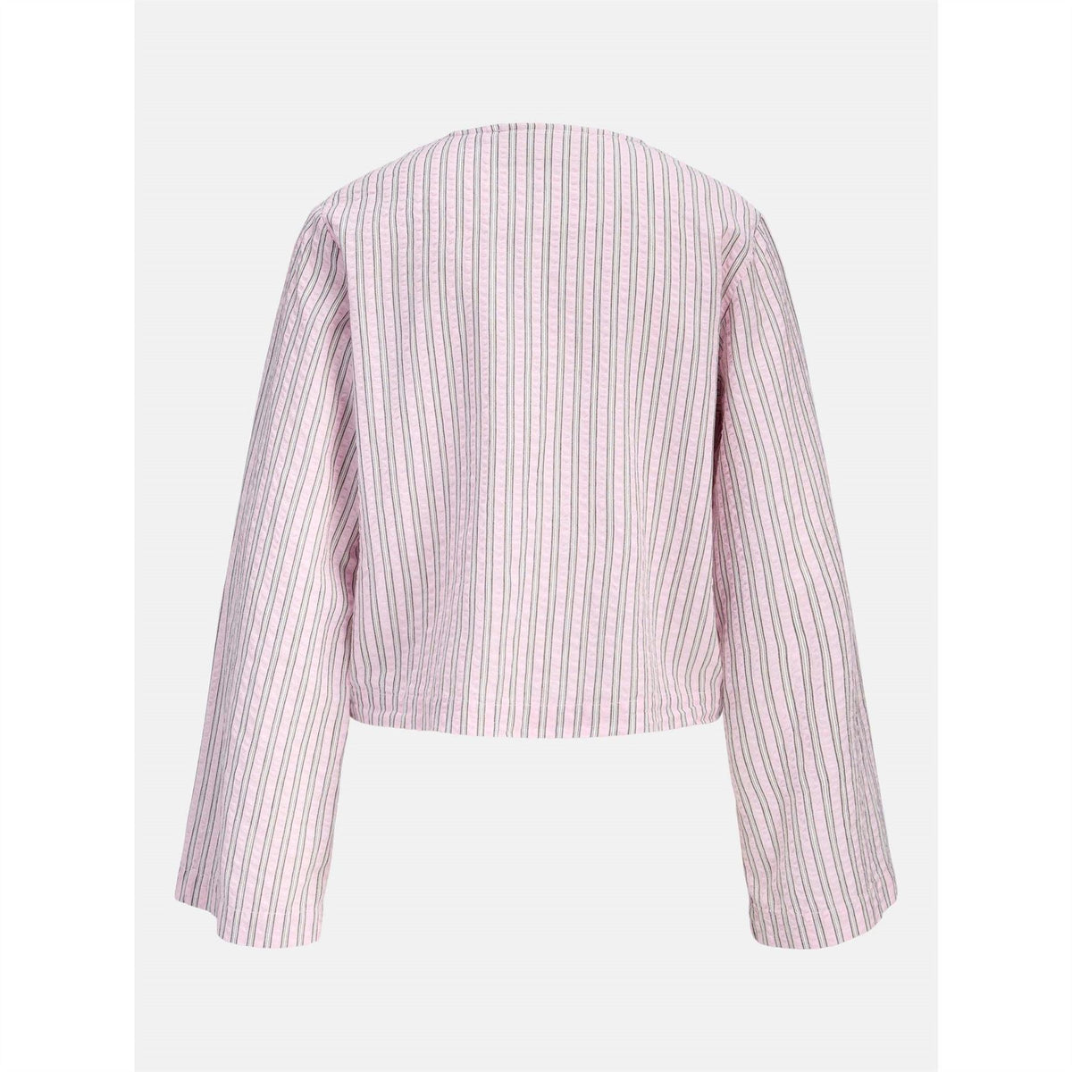 JJXX Zoe Seersucker Long Sleeve Tie Blouse