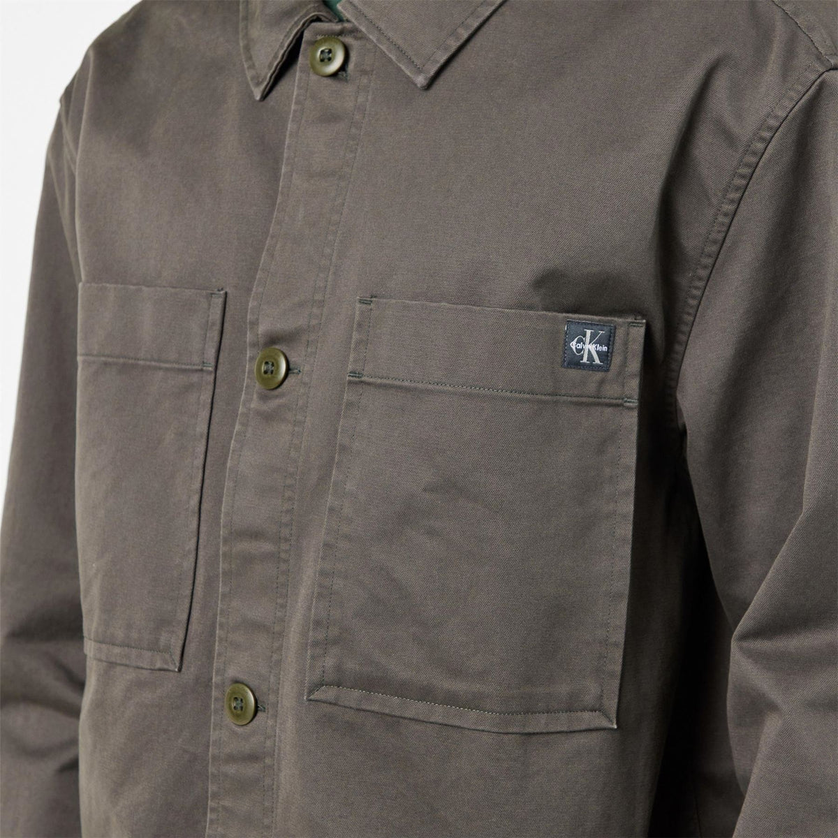 Calvin Klein Jeans Solid Patterned Shirt Collared Overshirt
