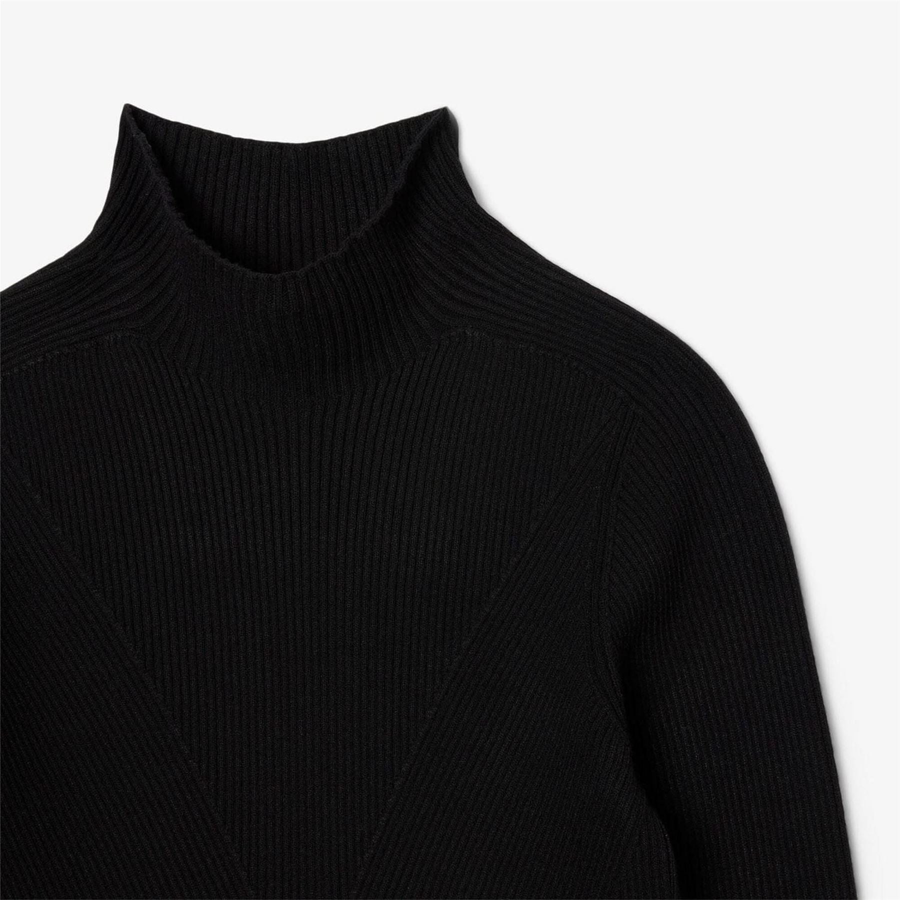 Lacoste Neck 3d Rib Knit Sweater