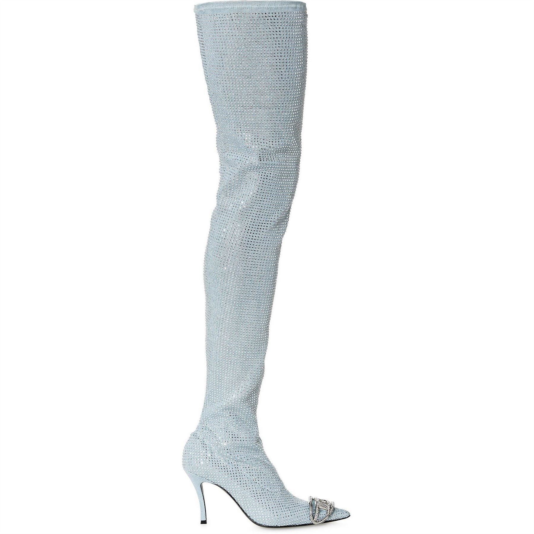 Diesel Vnus Textured Over The Knee Stiletto Boots