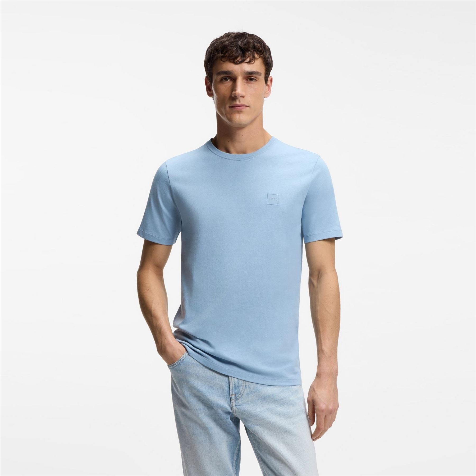 Boss BOSS ORANGE Tales T Shirt with Logo Patch Premium Cotton
