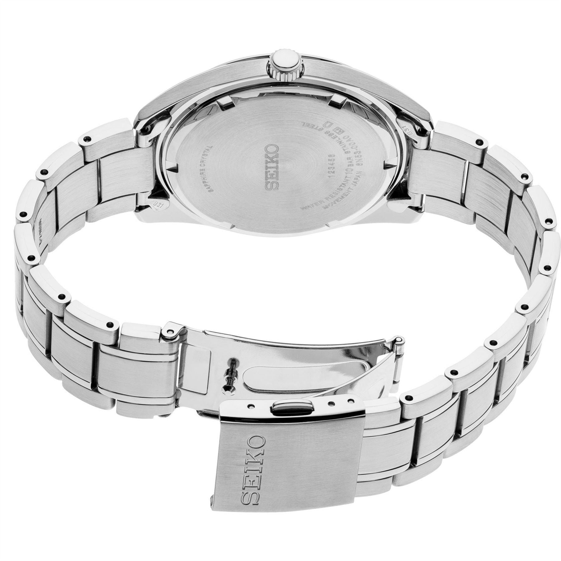 Seiko Date Analogue Titanium Bracelet Strap Watch