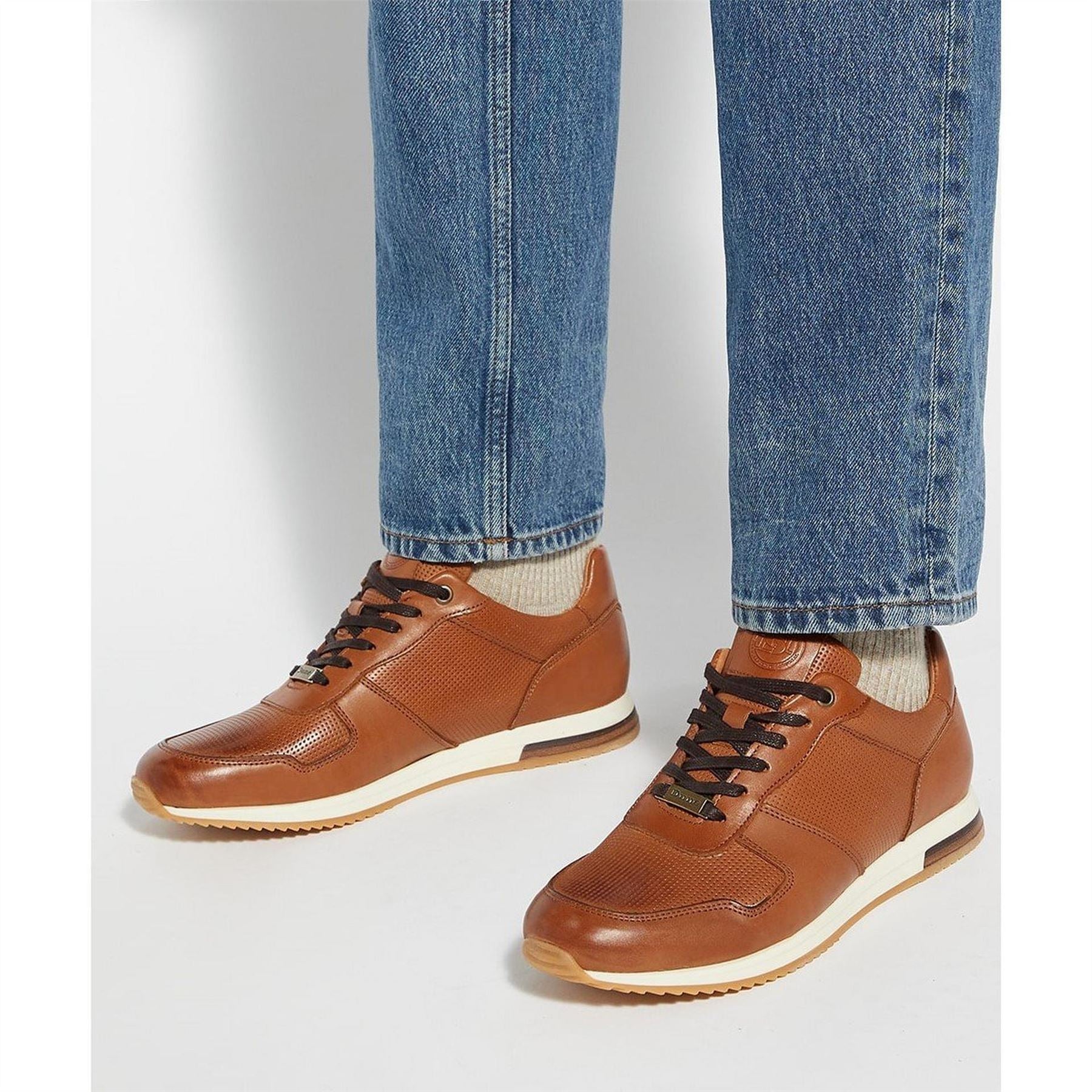 Dune London Trilogy Runner Lace Up Low Top Sneakers
