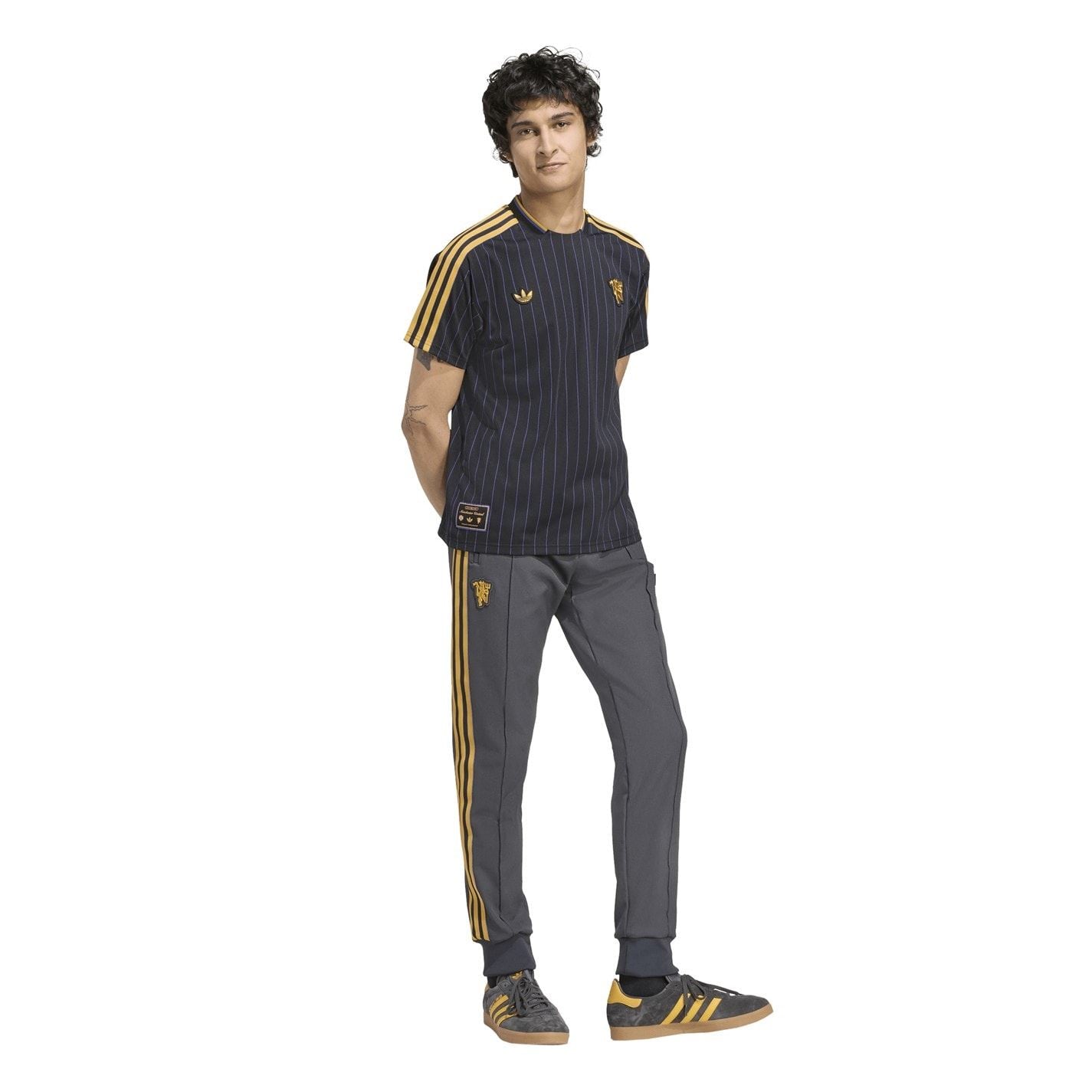 adidas Mens Manchester United Icons Tracksuit Bottoms