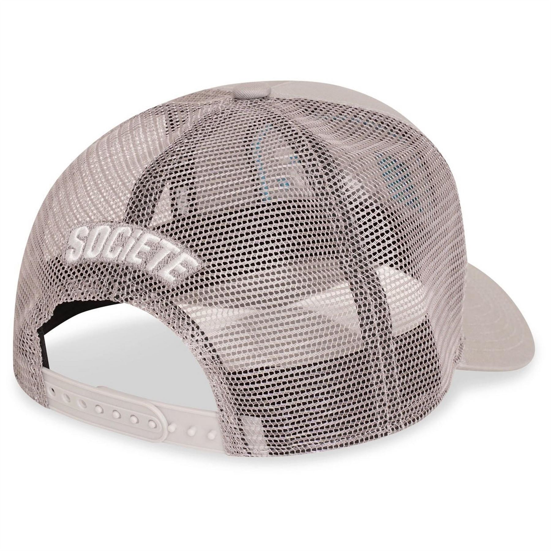 Societe Noir Logo Mesh Pre Curved Brim Trucker Cap