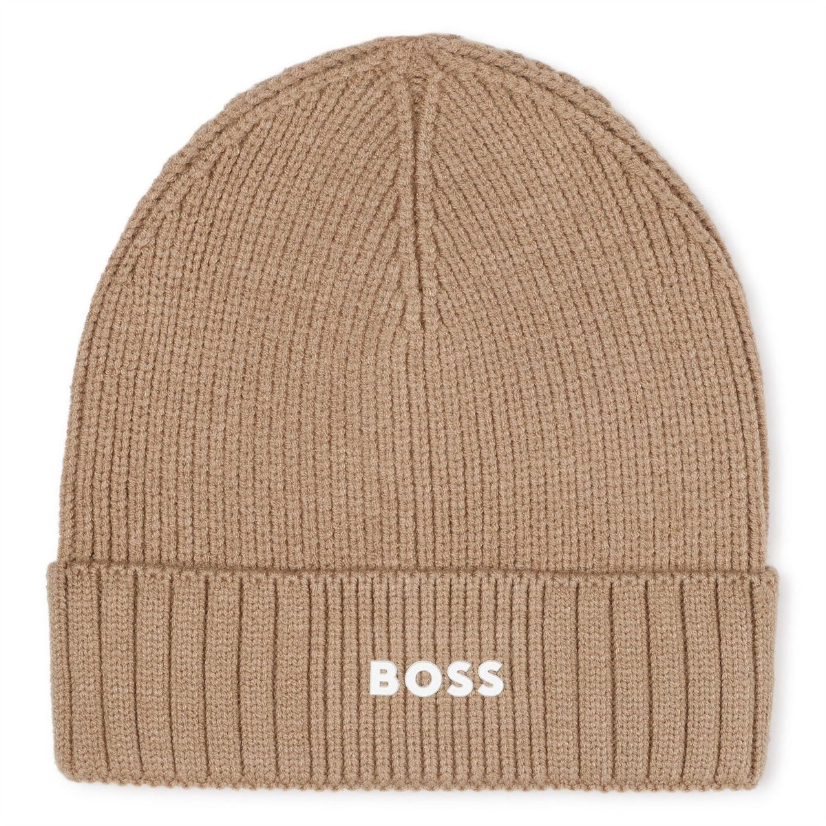 Boss Junior Logo Print Lettering Adjustable Cuff Beanie