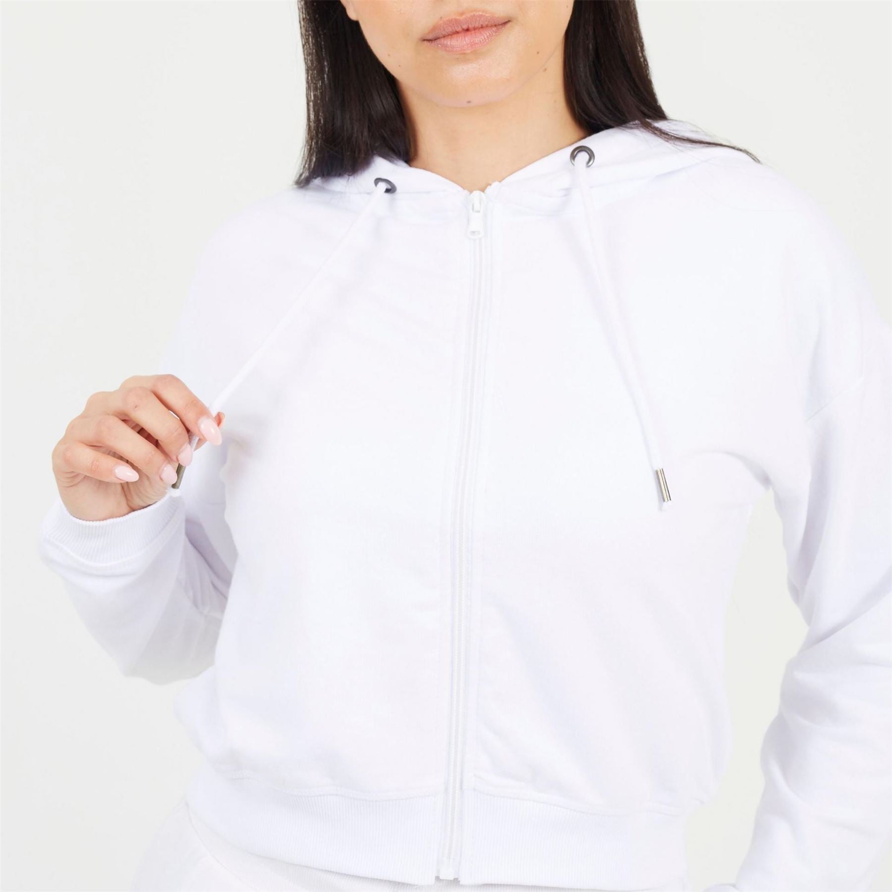 Brave Soul Cropped Zip Through Hoodie With Pockets
