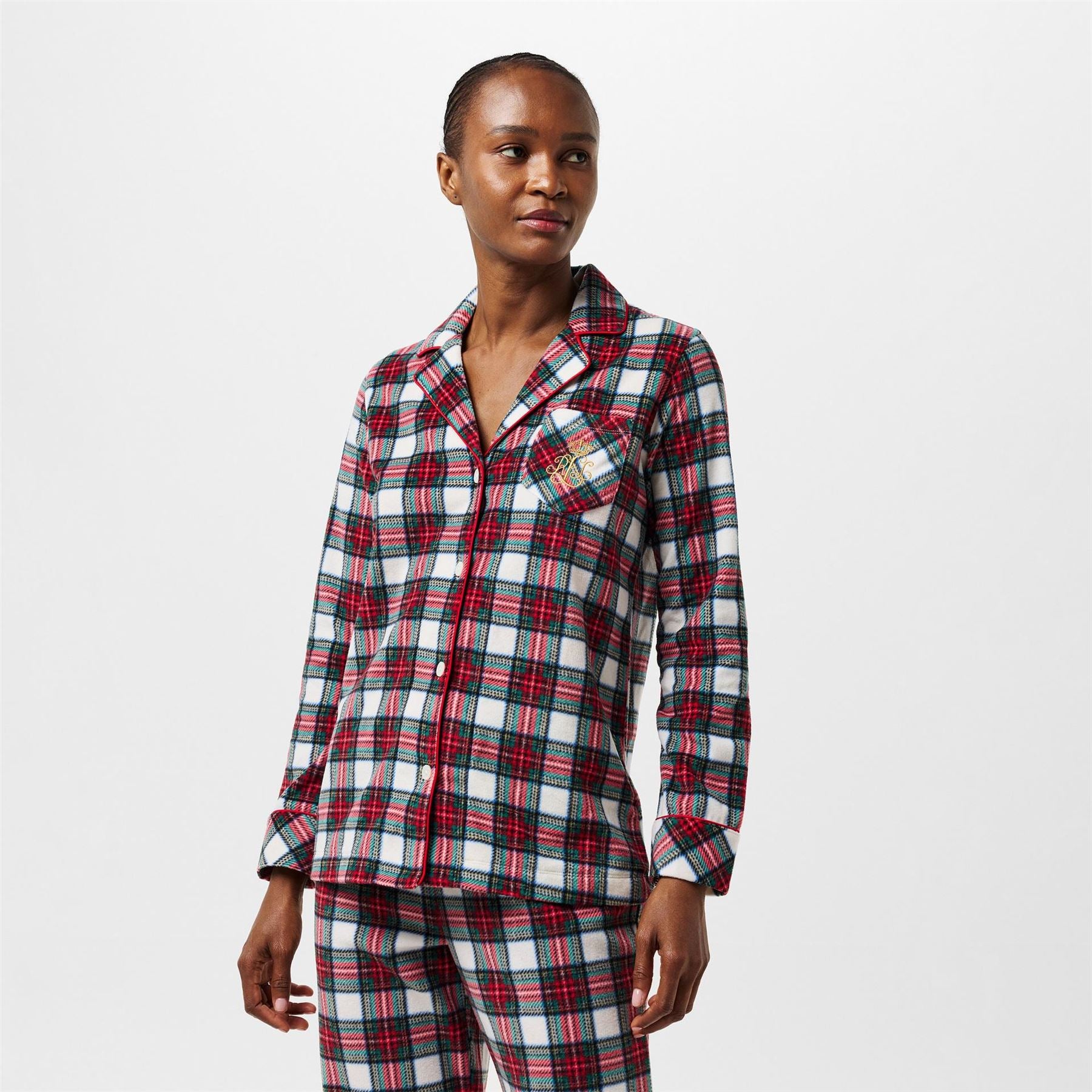 Lauren by Ralph Lauren Collared Neck Long Sleeve Pyjama Set