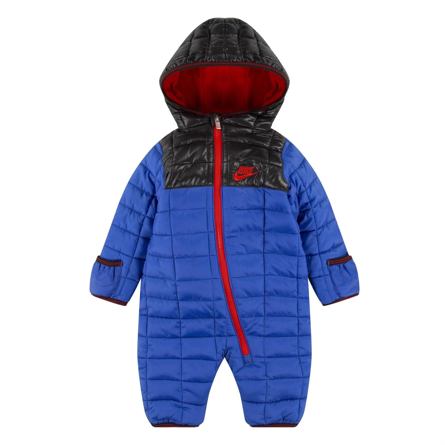 Nike Hooded Neck Plaid Patterned Long Sleeve Snowsuit