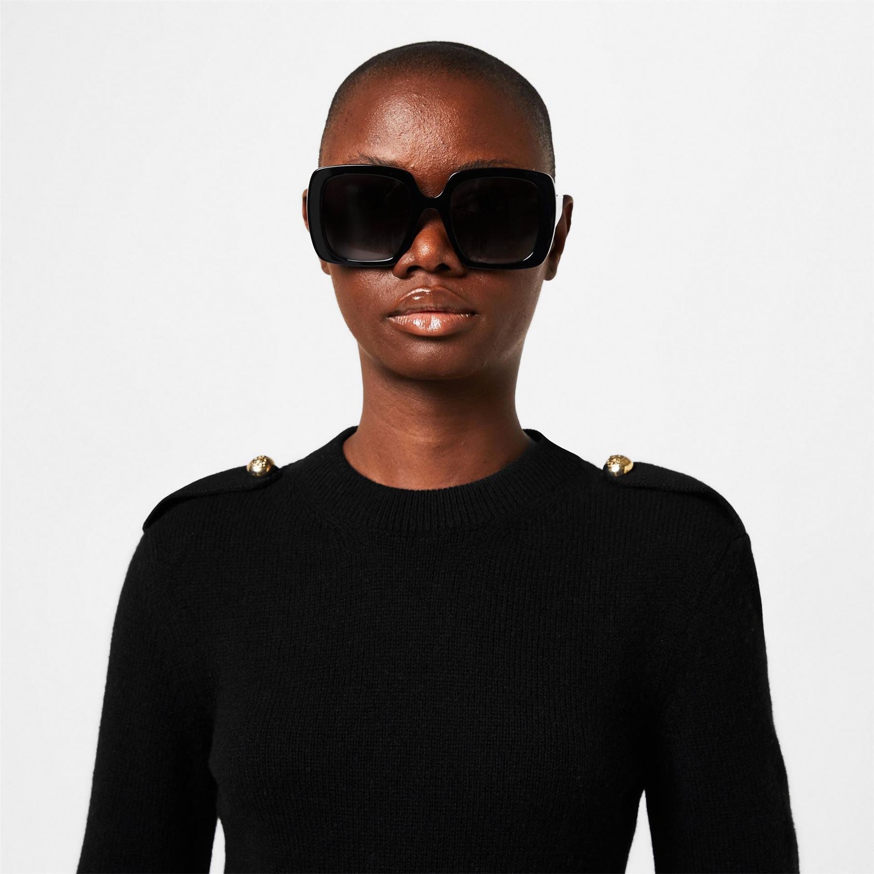 Alexander McQueen Seal Oversized Sunglasses